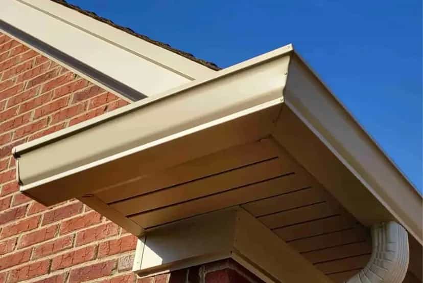 Gutters Services in SE Michigan - Roofing Army 5 inch seamless gutter corner on a michigan home